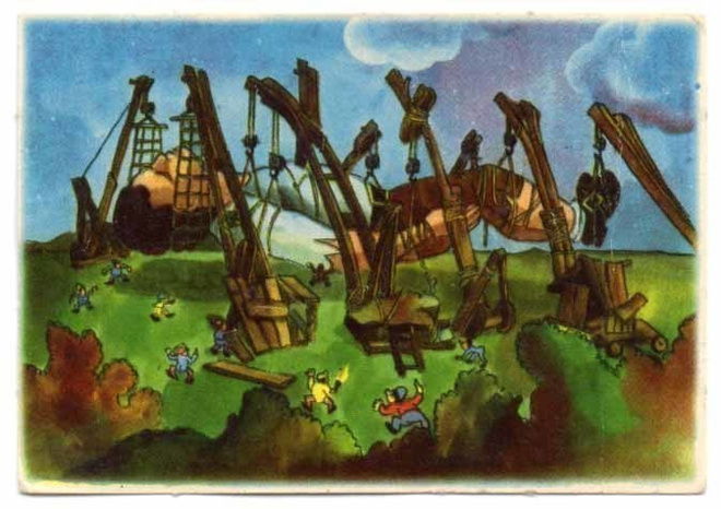 Sagokonst 6 / SATUNELKKU: Gulliver - miestä viedään. 1950-l.