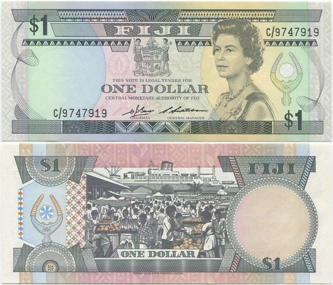 Fiji Fidzi 1 Dollar 1983 (P-81) UNC QEII