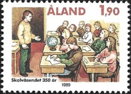 Åland 1989 Koululaitos 350 vuotta 1,90 mk ** LaPe 036