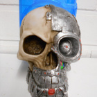 PÄÄKALLO VASEN PUOLI METALLIA (24 228) (dod-312) n.11cm B - - pikkukuva 1