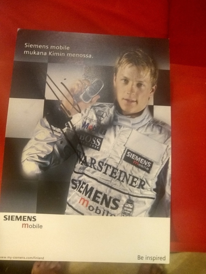 Kimi Räikkönen aito nimikirjoitus!