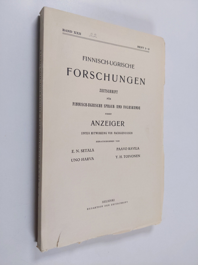 Finnisch-Ugrische Forschungen band 22