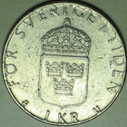1977 Ruotsi 1 kruunu - pikkukuva 2