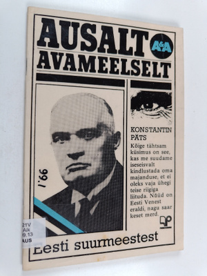 Ausalt & avameelselt : Eesti suurmeestest : Johan Laidone...