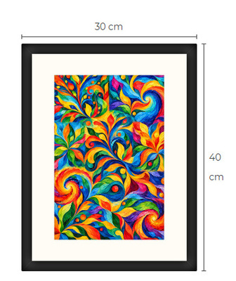 Uusi Abstrakti art print kehystetty 30 cm x 40 cm