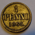1865 1 penni tyyppi 2.1 kl6 - pikkukuva 3