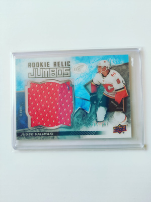 Juuso Välimäki 18-19 UD Ice Rookie Relic Jumbos /199