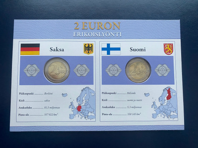 2€ 2015 Saksa + Suomi Monetan erikoissarja UNC