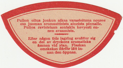 VANHA JUOMAETIKETTI - PULLO OLTUA JONKUN AIKAA... (K11-S89)
