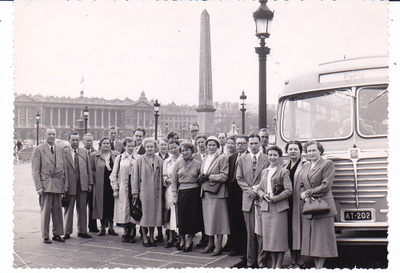 Valokuva KIVA Suomalainen Linja-Auto Bussi Pariisi 1954