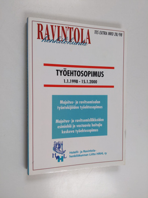 Työehtosopimus 1.1.1998 - 15.1.2000 : majoitus- ja ravits...