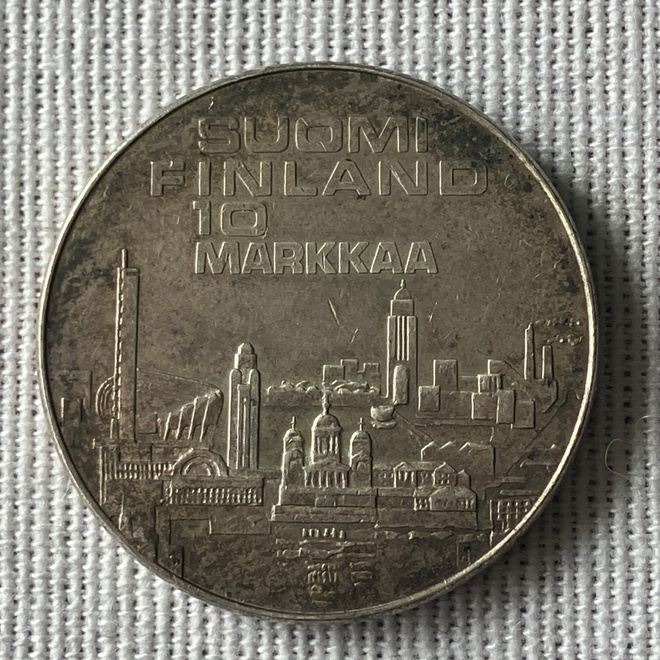 10 markkaa 1971 – Yleisurheilun EM-kisat Helsinki – hopeinen