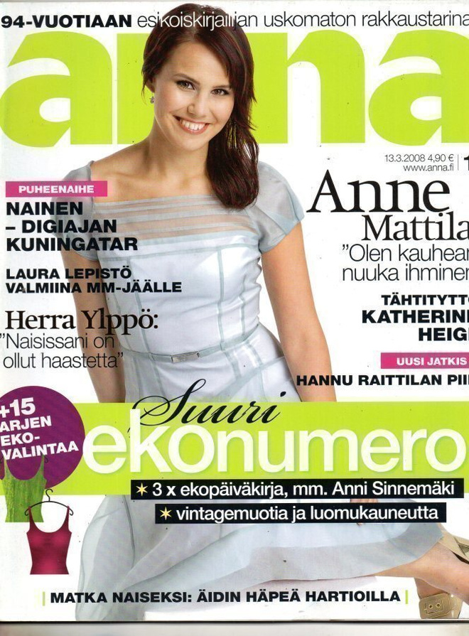 Anna n:o 11 2008 Anne Mattila. Laura Lepistö. Anni Sinnemäki