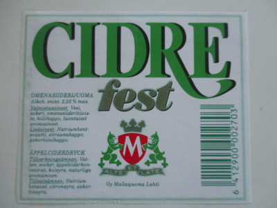 JUOMA ETIKETTI - CIDRE FEST (K10-S93)