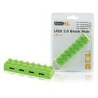 basicXL Palikka USB 2.0 hubi, 4 x A naaras, eri värejä UUSI - pikkukuva 2