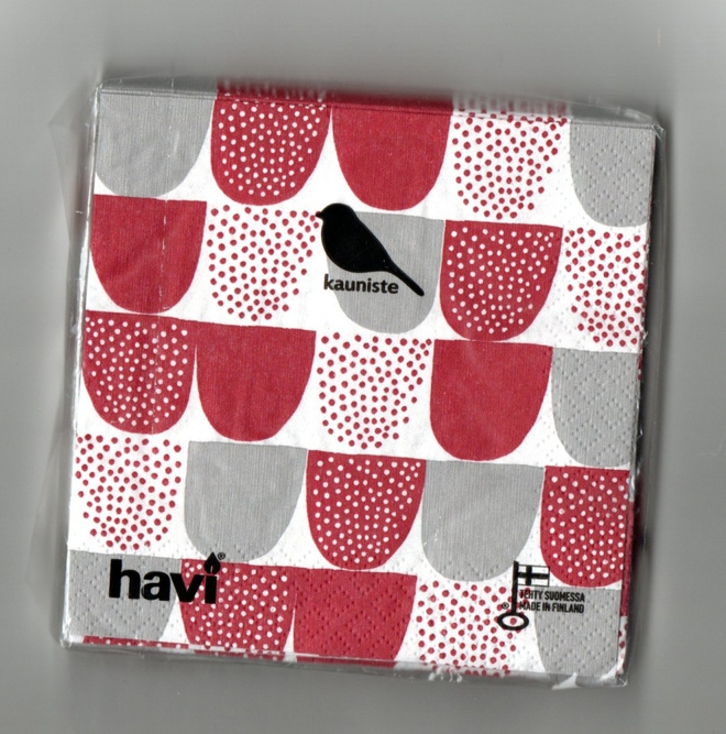 SERVETTIPAKETTI °°SOKERI°° (punainen) /HAVI-KAUNISTE