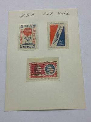 Vanhat U.S.A. AIR MAIL merkit