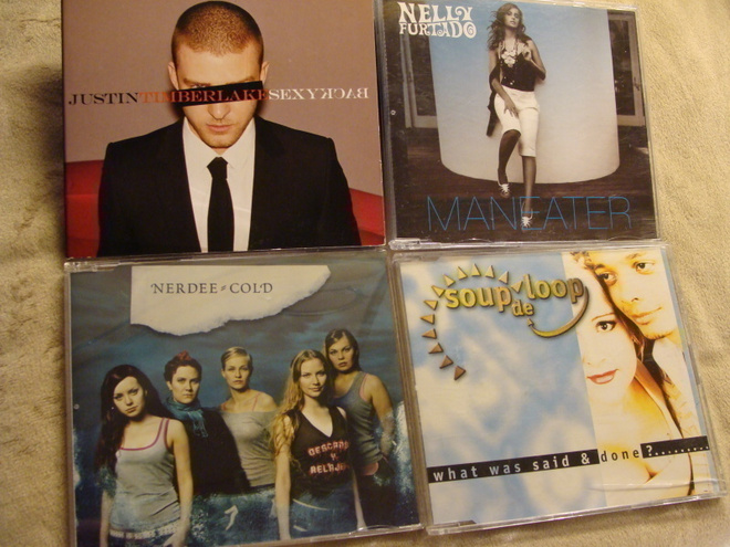 4 Kpl CD SINKKua - Nelly furtado /  Justin Timberlake / Nerd