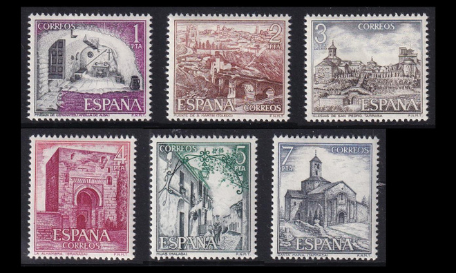 Espanja 2158-63 ** Nähtävyyksiä (1975)