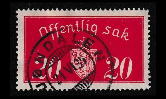 Norja 14_I o Virkamerkki 20 öre (1933)