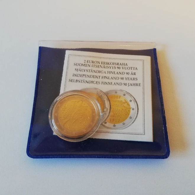 Suomi 2007 2 € Itsenäisyys 90 vuotta PROOF