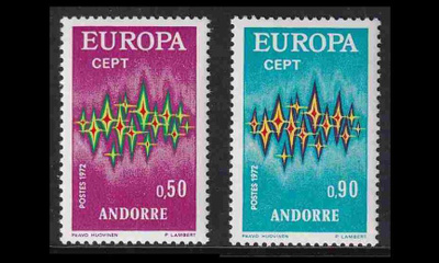 Andorra Fr 238-9 ** Europa (1972)