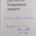 Eino Pietola : Viimeinen reservi (signeerattu, tekijän om... - pikkukuva 3