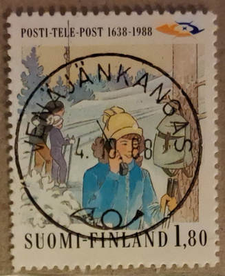 1988 1,80mk Posti 350v: Nappil Venäjänkangas 4.10.88 (1076)
