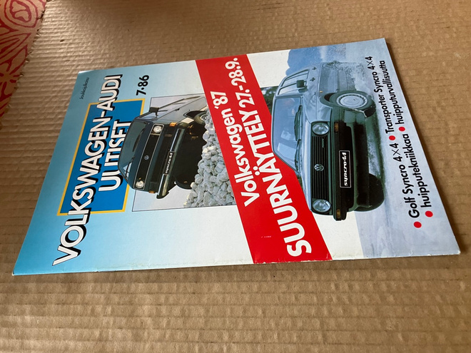 VOLKSWAGEN-AUDI UUTISET 7/1986 HYVÄ