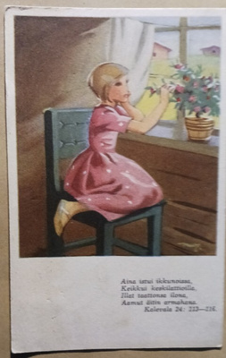Wendelin: Tyttö ikkunalla, Kalevala, Kultatähkä, p. 1942