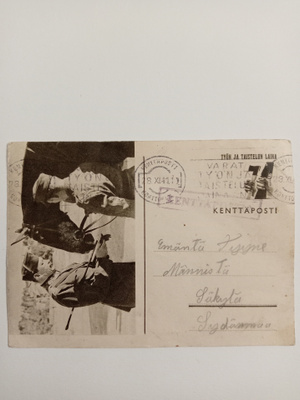 Kenttäposti 28.11.1941 jatkosodasta