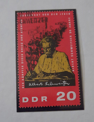 DDR 20 Albert Schweitzerin 90v syntymäpvä 1965