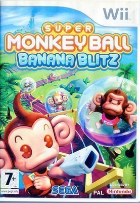 * Super Monkeyball Banana Blitz Wii/WiiU PAL CIB Lue Kuvaus