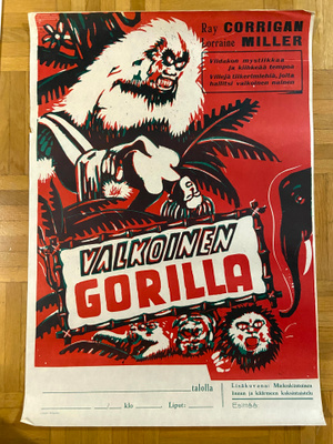 Vanha elokuvajuliste: Valkoinen Gorilla