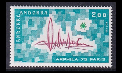 Andorra Fr 269 ** Postimerkkinäyttely ARPHILA (1975)