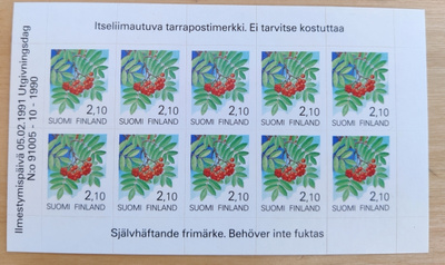 1991 Yleismerkit Pihlaja tarra-arkki **