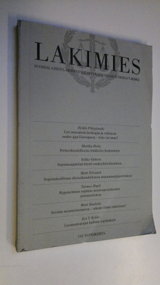 Lakimies 7-8/2012 : Suomalaisen lakimiesyhdistyksen aikak...