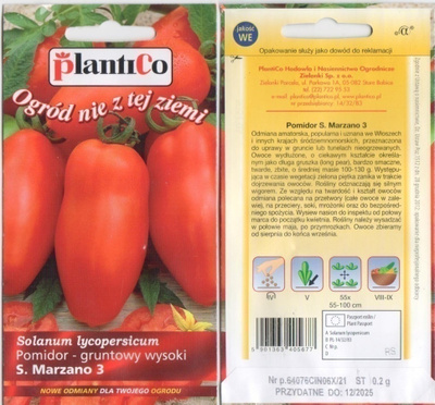 Tomaatti "S. MARZANO 3" HUOM PÄiVÄYS! Ale -30%#
