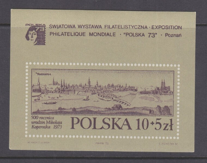 Puola 1973 Bl 55 postituoreena