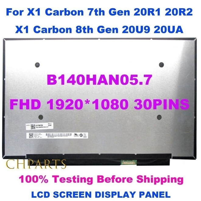 Näyttöpaneeli - 14.0"  X1 Carbon Gen 7 - uusi