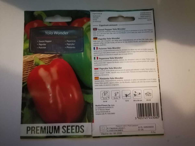 Paprika "Yolo Wonder" - siemenet #