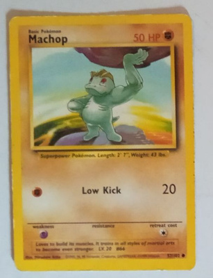 MAATYYPIN POKEMON KORTTI MACHOP, VANHA