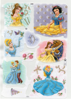 KIILTOKUVA °°PRINSESSAT°° / MLP2086, DISNEY (Kimalle)