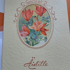 kukkia äidille, aukkokortti, taittokortti,  kulkenut - pikkukuva 1