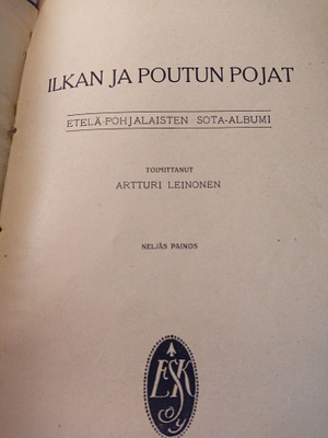 Leinonen Artturi: Ilkan ja Poutun pojat Etelä-pohjalaisten