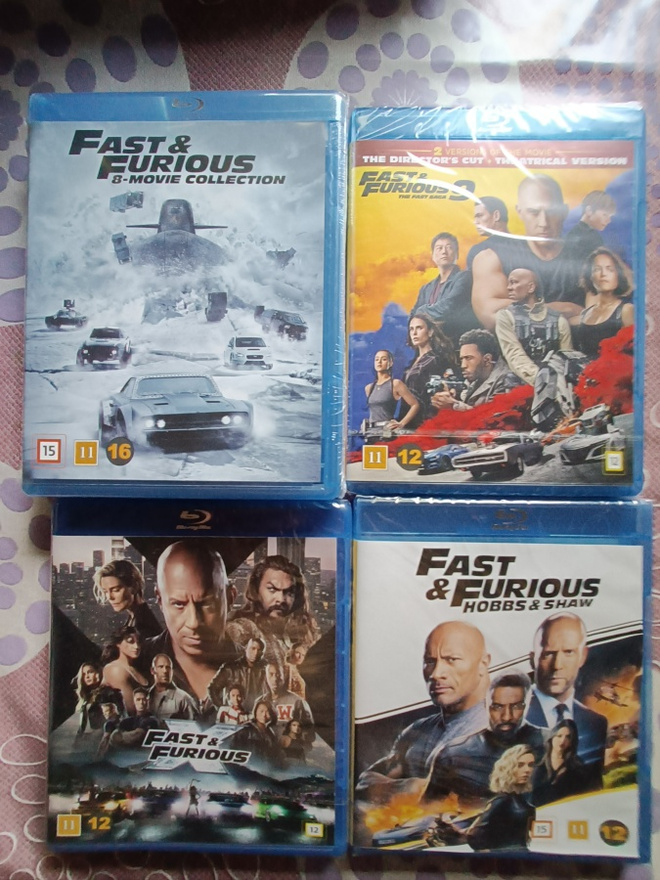 Fast & Furious 1-10 ja Hobbs & Shaw Blu-ray