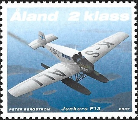 Åland 2007  Postilento Junkers F 13  2. lk  ** LaPe 276