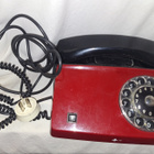 Ericsson Diavox punamusta pöytäpuhelin 1970 1980 - pikkukuva 1