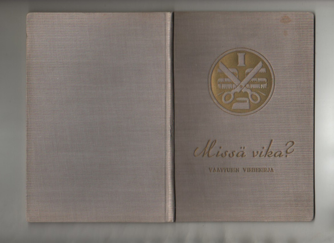 Missä vika?  vaatturin virhekirja, Kuusinen 1940, sid., K3
