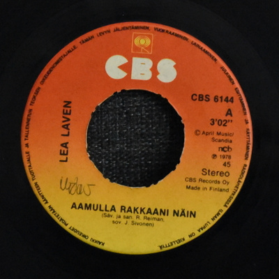 Single: Laven, Lea - Aamulla rakkaani näin /En ollut uskoton